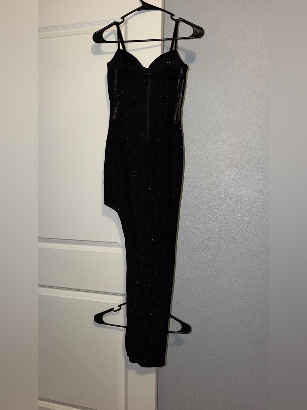 privy Black Sparkle dress w/ slit